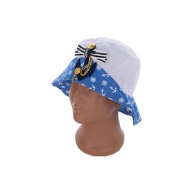 Фотография Панама детская на девочку 123-14 blue р.48-54 "Mabi" недорого оптом от прямого поставщика