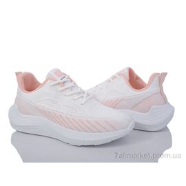 Кросівки жіночі модні Весна/осінь 176-39 white-orange (8 пар р.36-41) "Violeta" недорого оптом від прямого постачальника