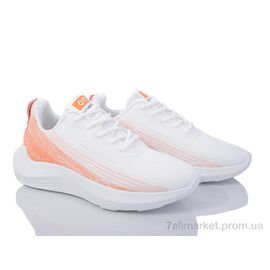 Кросівки жіночі модні Весна/осінь 176-40 white-orange (8 пар р.36-41) "Violeta" недорого оптом від прямого постачальника