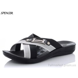 Шльопанці чоловічі пляжні Літо 007 черный (6 пар р.40-44) "Spencer" недорого оптом від прямого постачальника