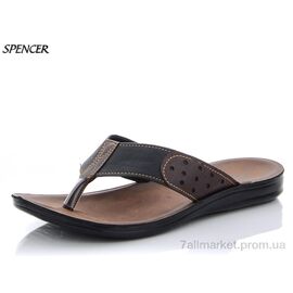 Шльопанці чоловічі пляжні Літо 3555 черный (6 пар р.41-45) "Spencer" недорого оптом від прямого постачальника