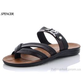 Фотография Шлепки мужские пляжные Лето 3410 черный (6 пар р.41-45) "Spencer" недорого оптом от прямого поставщика