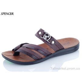 Фотография Шлепки мужские пляжные Лето 3410 коричневый (6 пар р.41-45) "Spencer" недорого оптом от прямого поставщика