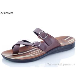 Шльопанці чоловічі пляжні Літо 3325 коричневый (6 пар р.41-45) "Spencer" недорого оптом від прямого постачальника