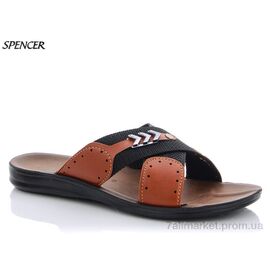 Шльопанці чоловічі пляжні Літо 3666 черный (6 пар р.41-45) "Spencer" недорого оптом від прямого постачальника