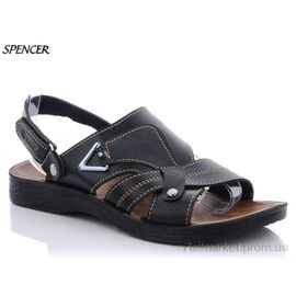 Сандалії чоловічі літні Літо 751 черный (6 пар р.41-45) "Spencer" недорого оптом від прямого постачальника