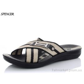 Шльопанці чоловічі пляжні Літо 007 золото (6 пар р.40-44) "Spencer" недорого оптом від прямого постачальника
