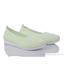 Балетки жіночі зручні Літо 20-1041-4 green (8 пар р.36-41) "Violeta" недорого оптом від прямого постачальника