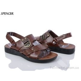 Фотография Сандалии мужские летние Лето 752 brown (6 пар р.41-45) "Spencer" недорого оптом от прямого поставщика