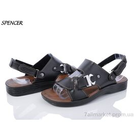 Фотография Сандалии мужские летние Лето 750 black (6 пар р.41-45) "Spencer" недорого оптом от прямого поставщика