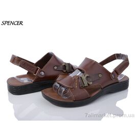 Фотография Сандалии мужские летние Лето 750 brown (6 пар р.41-45) "Spencer" недорого оптом от прямого поставщика