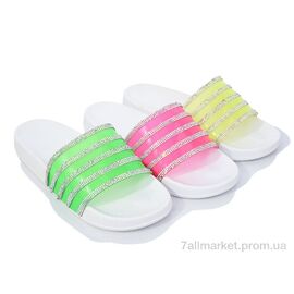 Шльопанці жіночі полегшені Літо 107-1-2-3 mix (24 пар р.36-41) "Xifa" недорого оптом від прямого постачальника