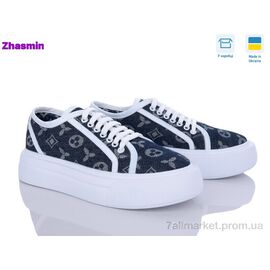Кеди жіночі стильні Весна/осінь 22 т.синій (5 пар р.36-40) "Zhasmin" недорого оптом від прямого постачальника