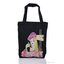 Фотография Сумка женская B2011 (02333) black-pink 40*34*8 см, "Obuvok" недорого оптом от прямого поставщика