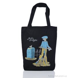 Фотография Сумка женская B2011 (02152) black-blue 40*34*8 см, "Obuvok" недорого оптом от прямого поставщика