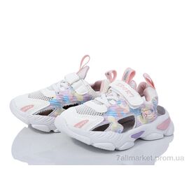 Кросівки дитячі модні Літо 3598-3039-6 white (8 пар р.26-31) "Мир" недорого оптом від прямого постачальника