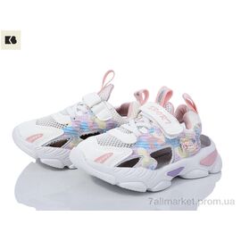Фотография Кроссовки детские модные Лето 3598-3039-6 white (8 пар р.26-31) "BIG" недорого оптом от прямого поставщика