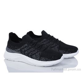 Фотография Кроссовки женские модные Лето 149-46 black (8 пар р.36-41) "Violeta" недорого оптом от прямого поставщика