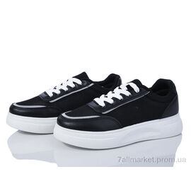 Фотография Кроссовки женские модные Весна/осень 149-52 black (8 пар р.36-41) "Violeta" недорого оптом от прямого поставщика