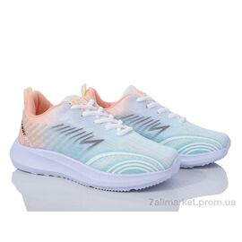 Кросівки жіночі модні Весна/осінь 182-36 white-orange-blue (8 пар р.36-41) "Violeta" недорого оптом від прямого постачальника