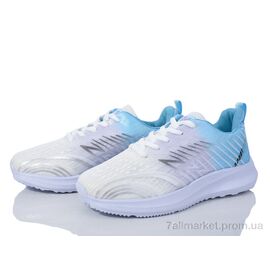Кросівки жіночі модні Весна/осінь 182-36 white-blue (8 пар р.36-41) "Violeta" недорого оптом від прямого постачальника