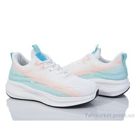 Кросівки жіночі модні Весна/осінь 176-33 white-blue (8 пар р.36-41) "Violeta" недорого оптом від прямого постачальника