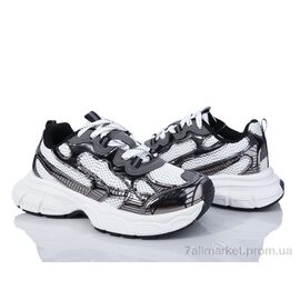 Кросівки жіночі модні Весна/осінь G30(SS3967) white-black (8 пар р.36-41) "Violeta" недорого оптом від прямого постачальника