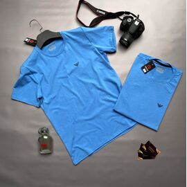 Футболка чоловіча 101 l.blue р.M-3XL "Verton" недорого оптом від прямого постачальника