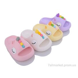 Фотография Шлепки детские летние Лето 2908-1 mix (12 пар р.24-29) "Deshman" недорого оптом от прямого поставщика