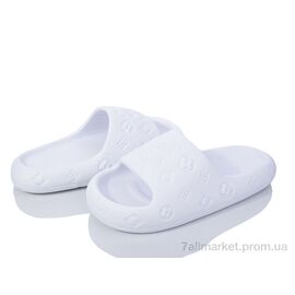 Фотография Шлепки женские облегченные Лето 3613-8003 white (6 пар р.36-41) "Мир" недорого оптом от прямого поставщика