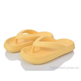Шльопанці жіночі полегшені Літо 3612-1619 yellow (6 пар р.36-41) "Мир" недорого оптом від прямого постачальника