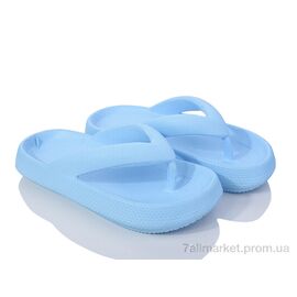 Шльопанці жіночі полегшені Літо 3612-1619 l.blue (6 пар р.36-41) "Мир" недорого оптом від прямого постачальника