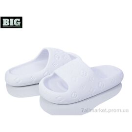 Шльопанці жіночі полегшені Літо 3613-8003 white (6 пар р.36-41) "BIG" недорого оптом від прямого постачальника
