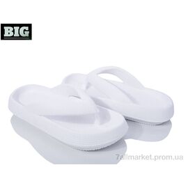 Шльопанці жіночі полегшені Літо 3612-1619 white (6 пар р.36-41) "BIG" недорого оптом від прямого постачальника