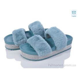 Фотография Шлепки женские облегченные Лето Night time 03 l.blue (5 пар р.37-41) "LOOK STOCK" недорого оптом от прямого поставщика