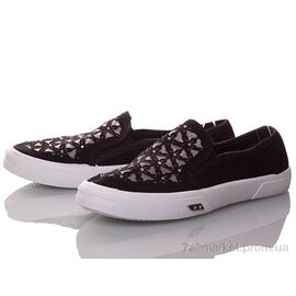 Сліпони жіночі тканинні Весна/осінь 2850-1 цветы черный (8 пар р.36-40) "DeMur" недорого оптом від прямого постачальника