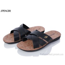 Фотография Шлепки мужские пляжные Лето 3310 чорний (6 пар р.41-46) "Spencer" недорого оптом от прямого поставщика