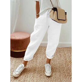 Штани жіночі літні 905 white р.42-52 "FEMZONE" недорого оптом від прямого постачальника