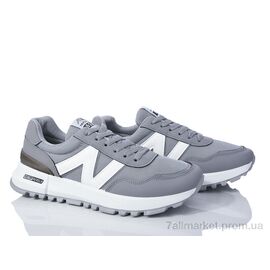 Кросівки чоловічі модні Весна/осінь HD35(149-16) grey-white (8 пар р.40-45) "Violeta" недорого оптом від прямого постачальника