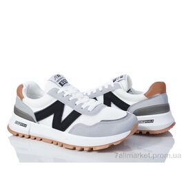 Кросівки чоловічі модні Весна/осінь HD35(149-16) white-grey (8 пар р.40-45) "Violeta" недорого оптом від прямого постачальника