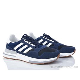 Кросівки чоловічі модні Весна/осінь HD15(182-35) navy-white (8 пар р.40-44) "Violeta" недорого оптом від прямого постачальника