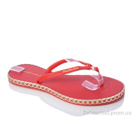 Фотография Шлепки женские облегченные Лето N211 red (8 пар р.36-41) "Inblue" недорого оптом от прямого поставщика