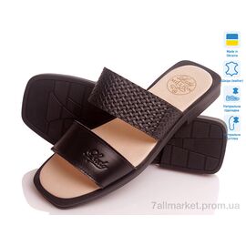 Шльопанці жіночі полегшені Літо Paradize L65 чорний шкіра (8 пар р.36-40) "Prime-Opt" недорого оптом від прямого постачальника
