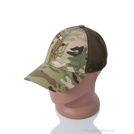Кепка для чоловіків Літо Бейсболка з сіткою 002-2 вишивка тризуб хакі (5 шт. р.сіткаOne size) "VIOLA" недорого оптом від прямого постачальника