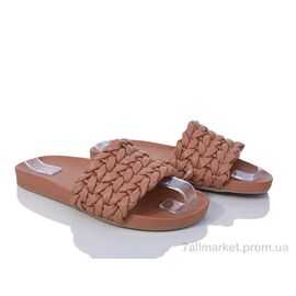 Шльопанці жіночі полегшені Літо 17730 brown (9 пар р.36-40) "LOOK STOCK" недорого оптом від прямого постачальника