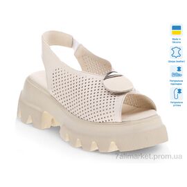 Босоніжки жіночі літні Літо Prime 0061-254 беж шкіра літо 2022 BEJ (8 пар р.36-41) "Prime-Opt" недорого оптом від прямого постачальника