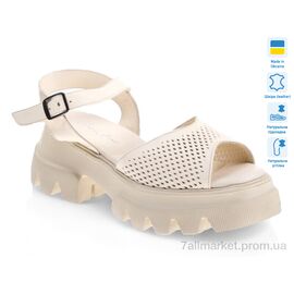 Босоніжки жіночі літні Літо Prime 0069-254 беж шкіра літо 2022 (8 пар р.36-41) "Prime-Opt" недорого оптом від прямого постачальника