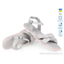 Босоніжки жіночі літні Літо Prime 1310-50 сірий шкіра літо 2021 (8 пар р.36-41) "Prime-Opt" недорого оптом від прямого постачальника