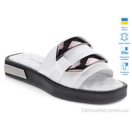 Шльопанці жіночі полегшені Літо Prime 22105-06 білий шкіра літо 2022 beyaz (8 пар р.36-41) "Prime-Opt" недорого оптом від прямого постачальника