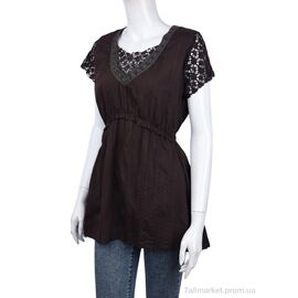 Фотография Женская блузка Лето 508 (08886) brown (3 шт. р.сетка S-L) "Obuvok" недорого оптом от прямого поставщика